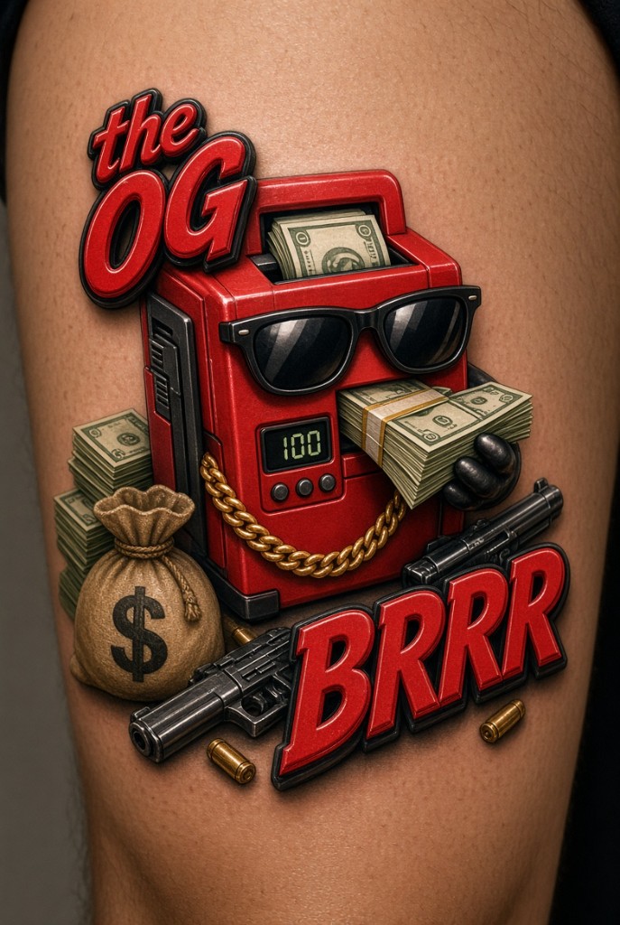 Camera photo: $BRRR the OG tattoo